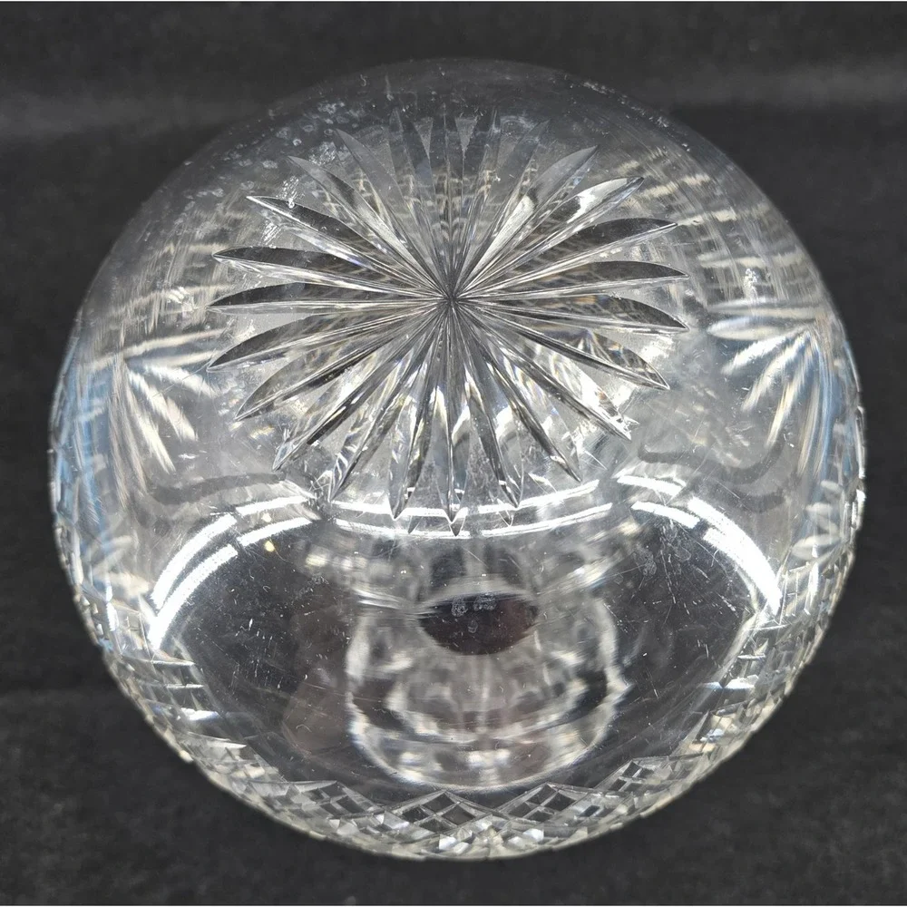 Antique‎ American Brilliant Cut Glass Crystal Vase Carafe Diamond Fan 6x8